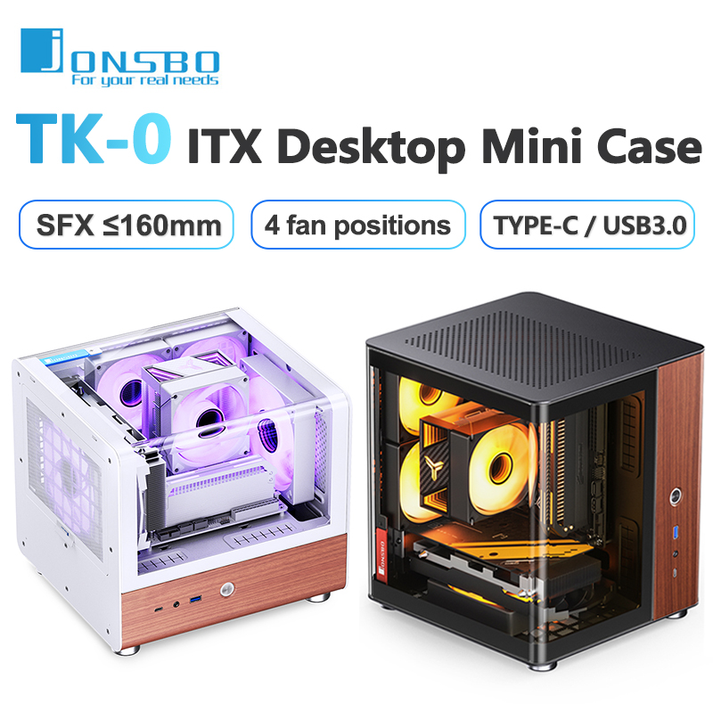 Jonsbo TK-0 ITX シービュールームケース U 字型強化ガラス側透明ゲーム Type-c USB デスクトップコンピュータ小型シャーシ