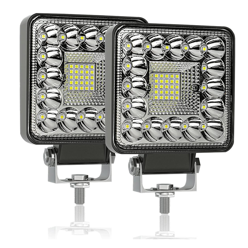 トラック用4インチLEDスポットライト、12V 24V LEDトラクタードライビングライトスクエアワークフラッドライトフォグランプSUVゴルフカート芝刈り機用