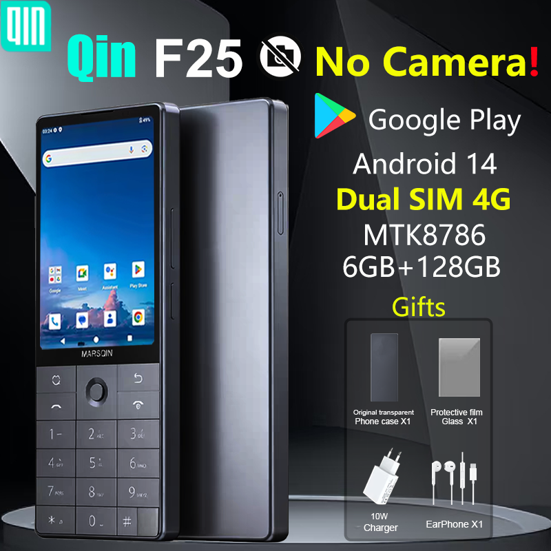 カメラなし!! F25 DuoQin デュアル SIM カード Android 14 MTK8786 2700mAh スマートフォン ボタンとタッチスクリーン WiFi Bluetooth ホットトピック