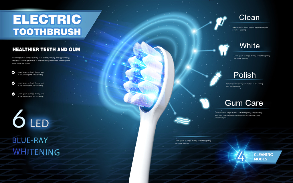 IVISMILE 歯科口腔ケアプライベートラベル歯ホワイトニング LED キット電動歯ブラシ付き