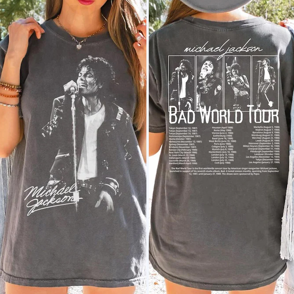 マイケル・ジャクソン現代再デザイン Tシャツ男性と女性の夏の綿 Y2K 服ファッションラウンドネック半袖 Tシャツファンギフト