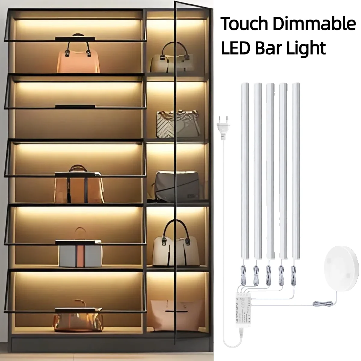 30/40/50CM 調光可能なタッチ付き LED バーライトセット