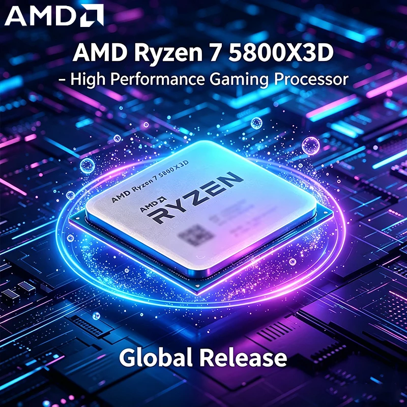 AMD R7 5800X3D 8 コア 16 スレッド CPU プロセッサ 5GHz 105W ゲーム Ryzen 7 5000 シリーズ、96MB キャッシュ DDR4 ルースパイ付き