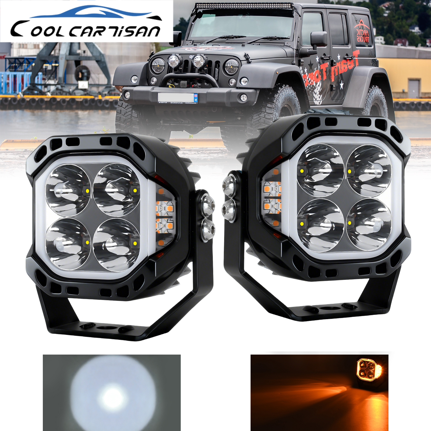 3 インチ作業検索バーライトハイビームスポットフラッドコンボ Li マイルオートバイプロジェクターボルボトラックジープ 4x4 オフロード 12V 24V