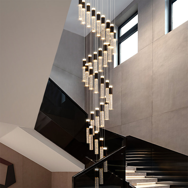 現代の家の装飾 LED ライトペンダントライトランプ forstaircase リビングルーム用シャンデリア吊り下げライト屋内照明