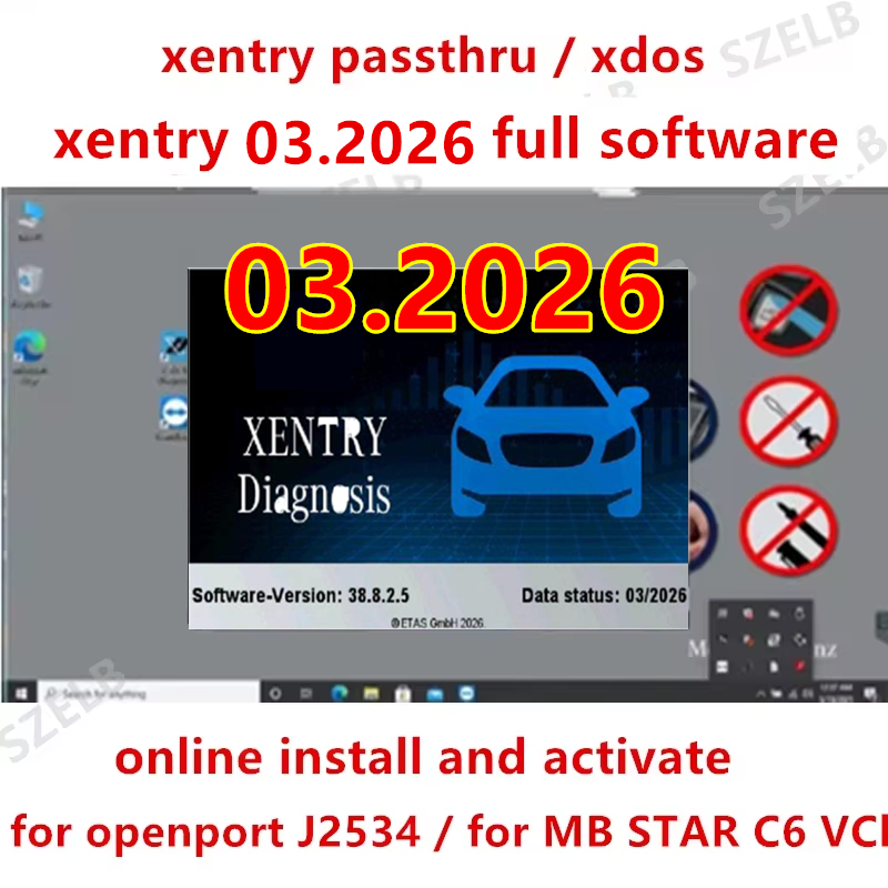Xentry Passthru 2026.03 フル診断ソフトウェア リモート インストール DTS WI.S EPC Starfide.r Vediam.o for J2534 Openport /C6 VCI03