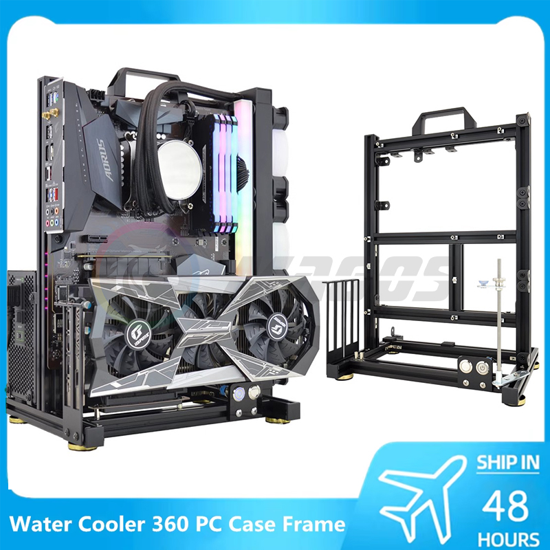 オープンコンピュータシャーシ DIY クリエイティブアルミフレーム空気水クーラー 360 MOD ATX/ITX/MATX フレームデスクトップケース