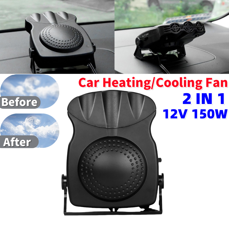 150 ワット 12V ポータブルカーヒーター 2 IN 1 加熱/冷却ファンウィンドウデフロスターヒーターファンデフロスター