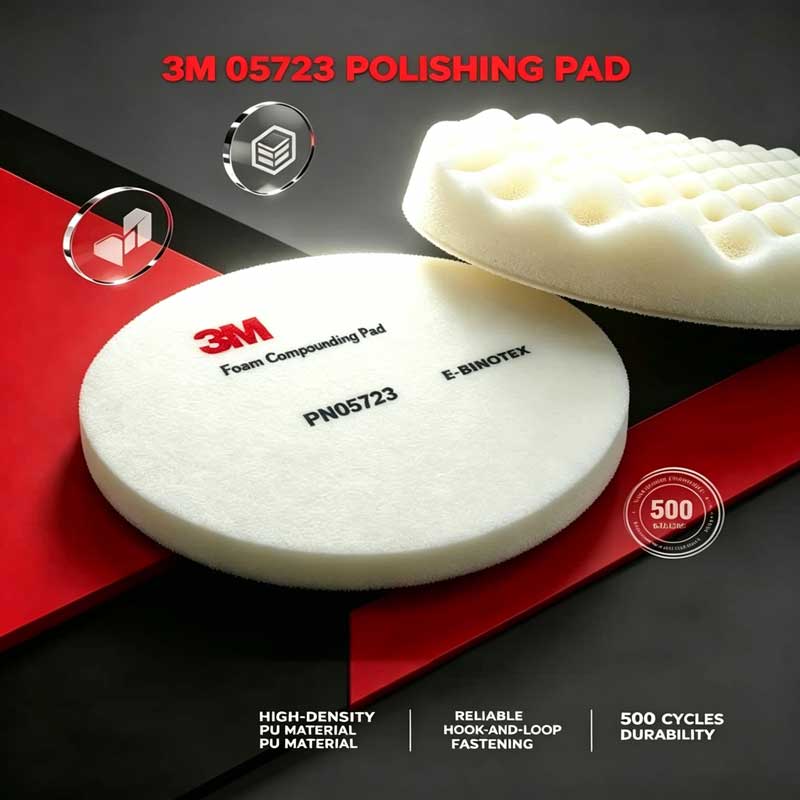 3M PN05723 フォーム配合パッド 8 インチ 203 ミリメートルホワイトワッフル研磨バッファディスク片面車のペイントスクラッチ修復用