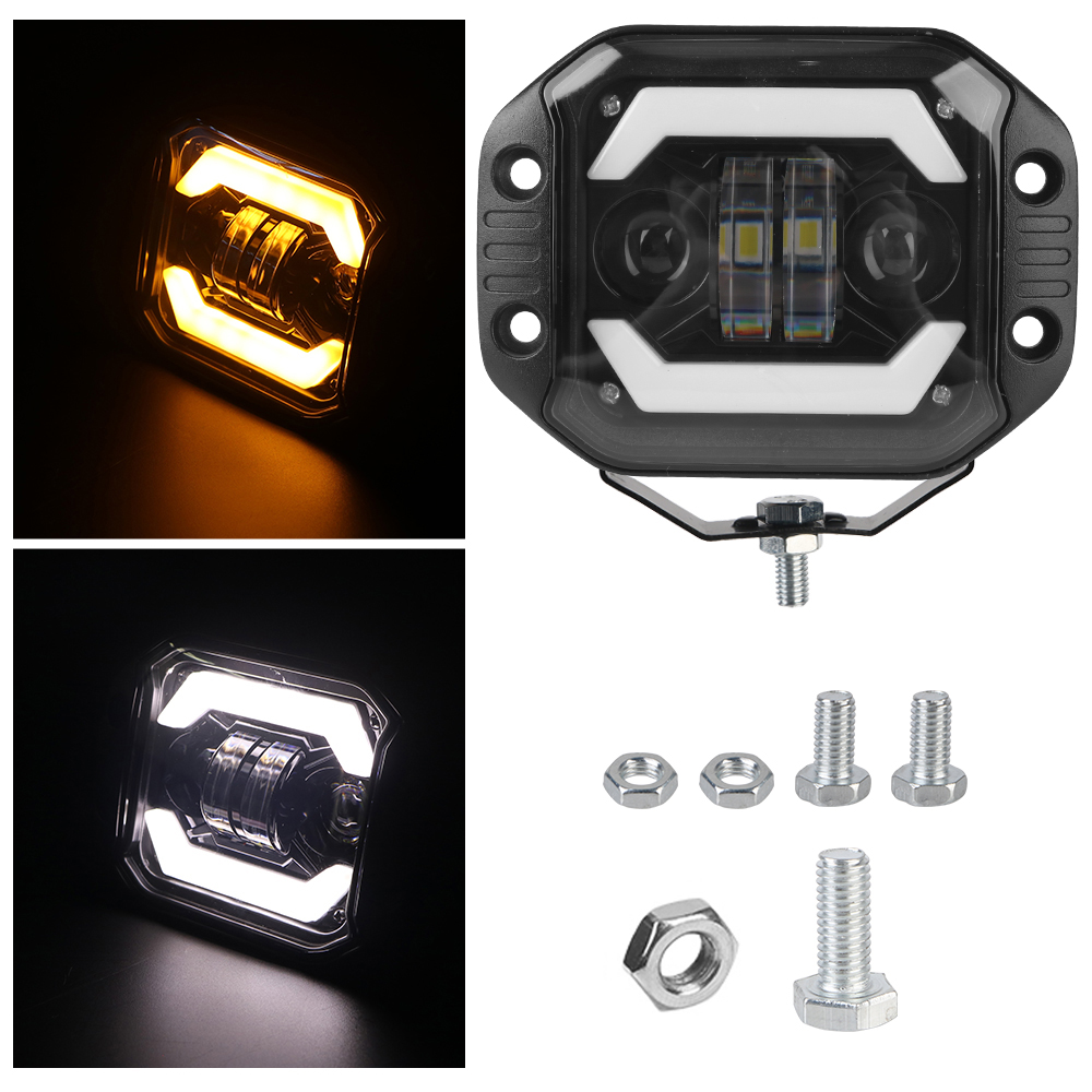 5 インチ ハイ/ロービーム フラッシュマウント ジープ トラック オフロード 4X4 SUV 12V DRL LED ヘッドライト 運転作業灯 車 LED スポットライト