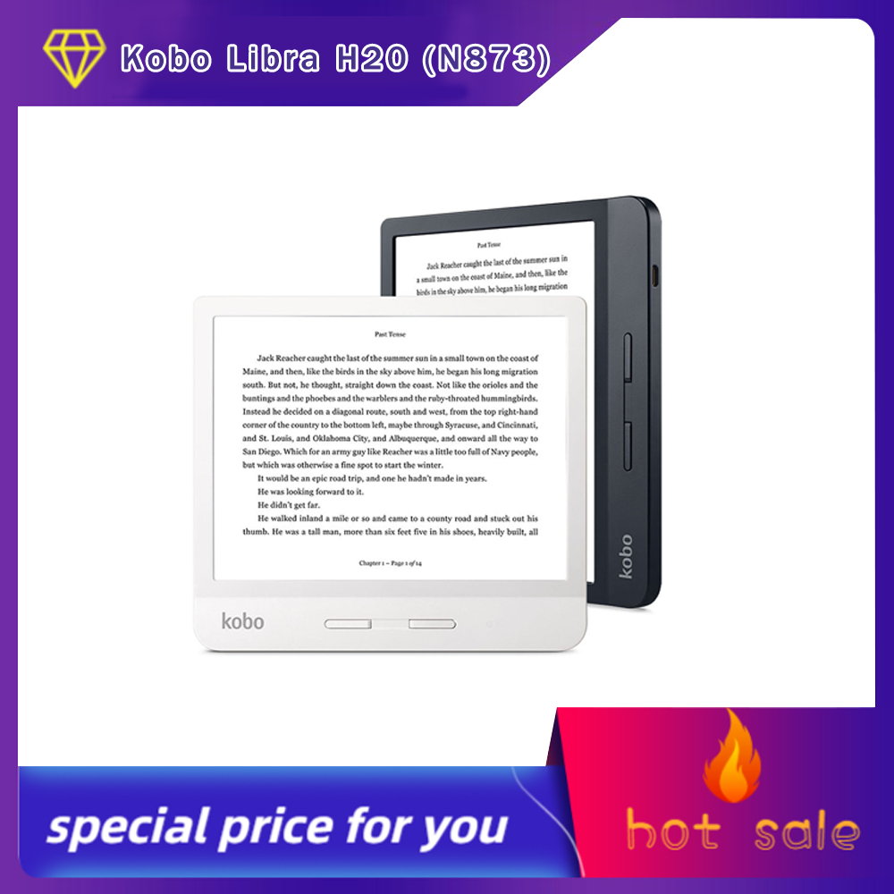 KOBO Libra H2O(N873) E-reader 8GB 300ppi  7” IPX8 Waterproof/E-Ink screen  90% new spot special price