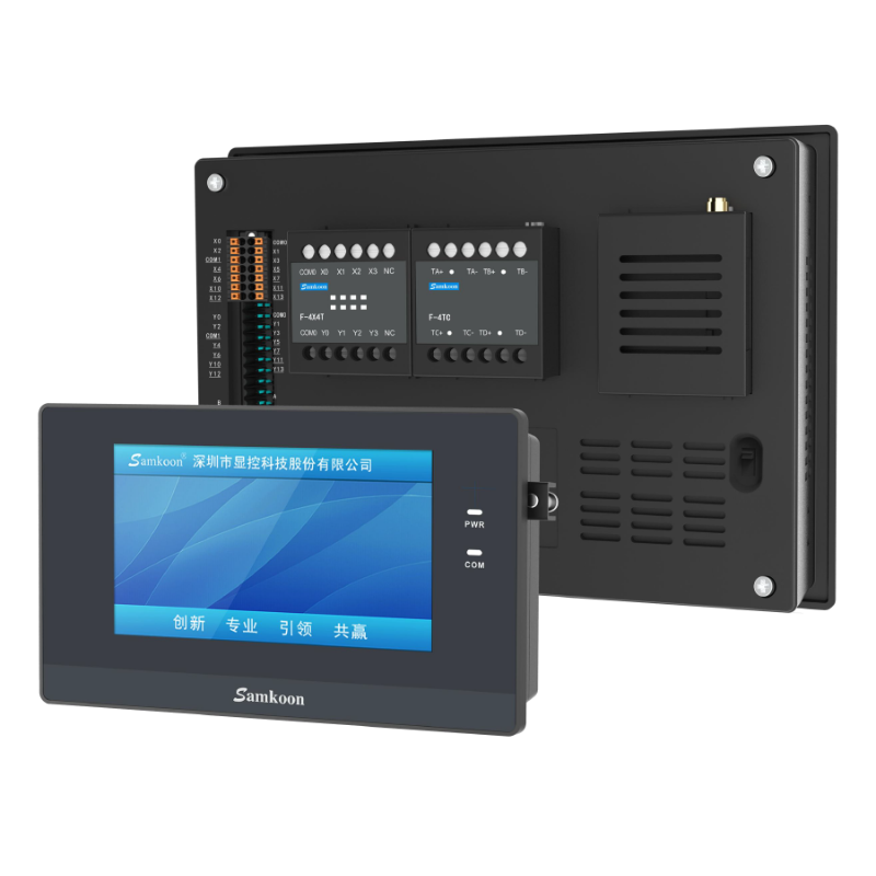 Samkoon オールインワン PLC コントローラ DC24V 10 入力 13 出力 4 高速パルス 4 PT100 イーサネットリモートモジュール対応