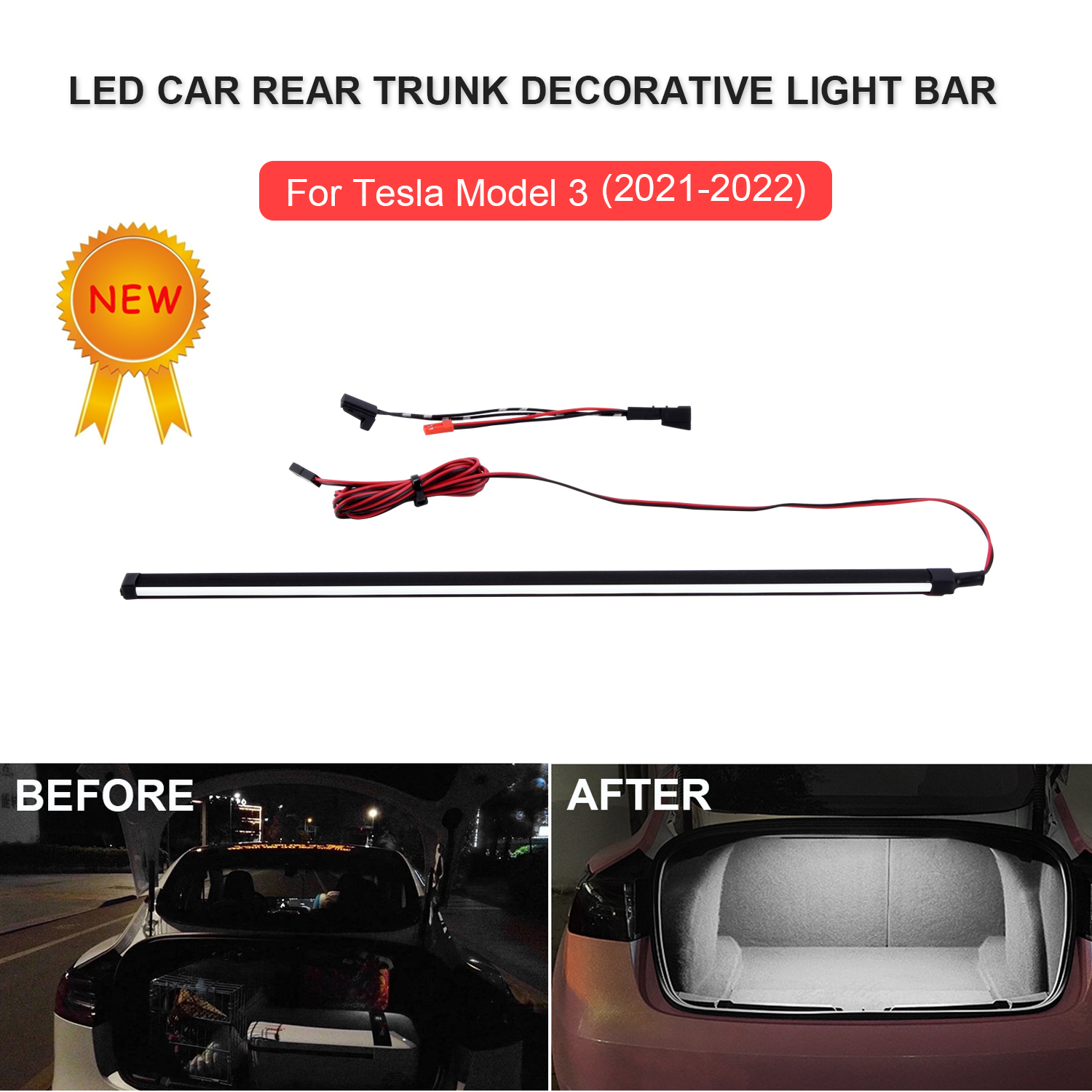 テスラモデル 3 LED 車のトランクライト明るく照明雰囲気ライトインテリア修正 LED ライトアクセサリー