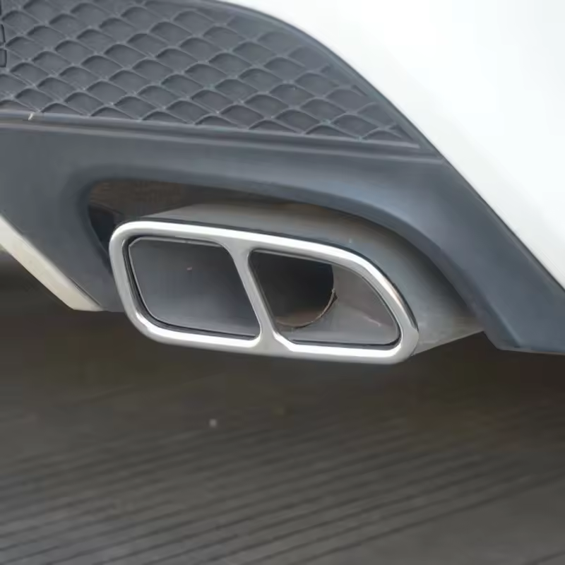 車のステンレス鋼テール喉排気管マフラー先端カバートリムメルセデスベンツ CLA SLK C117 W117 2013-2016 アクセサリー