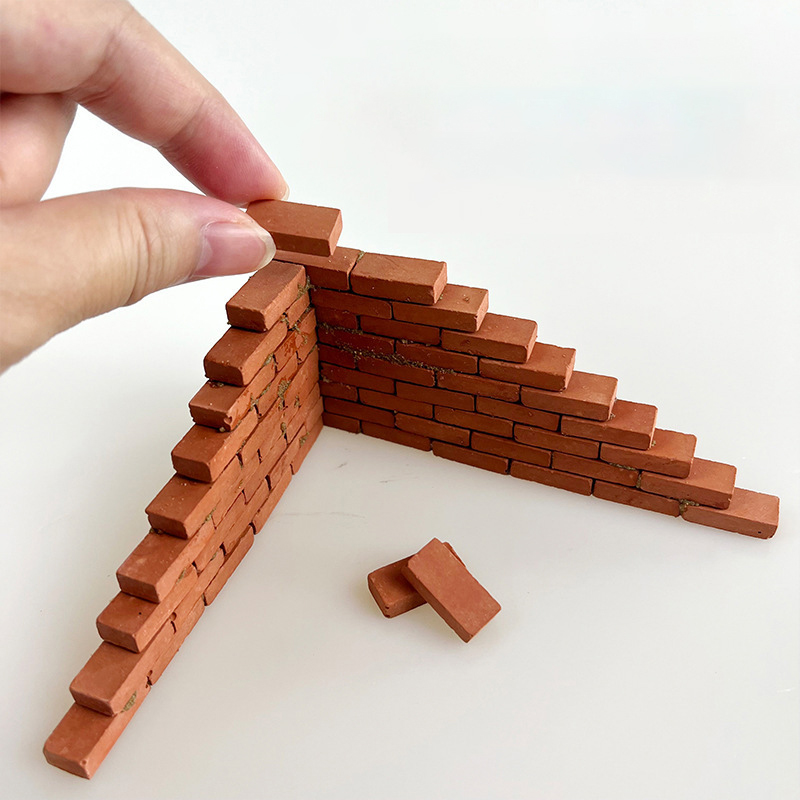 100 個ミニシミュレーションレンガ DIY 住宅建築壁材料手作りセメント住宅建設モデルキット