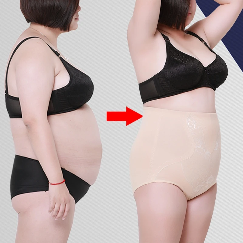 3 個おなかコントロールパンティー女性のためのハイウエストシームレスシェイプウェアバットリフター産後回復下着レースウエストトレーナー
