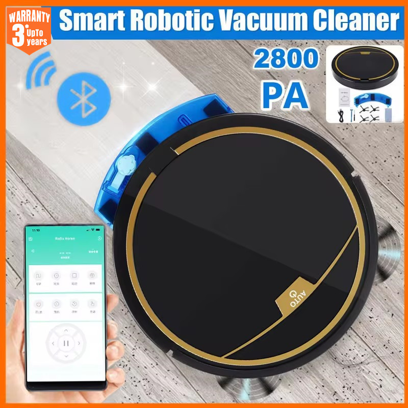家庭用自動アプリ制御スマート掃除機ロボットウェットドライ床スイープ 2800PA 吸引静かなモップ掃除機