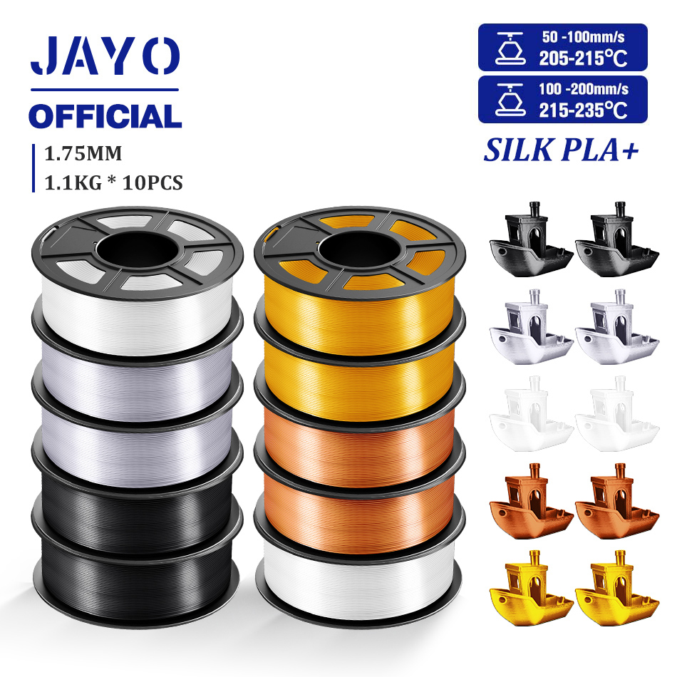 JAYO 10 ロール SILK PLA 3D フィラメント 1.75mm SILK PLA レインボーフィラメント FDM 3D プリンター用 SILK Dual
