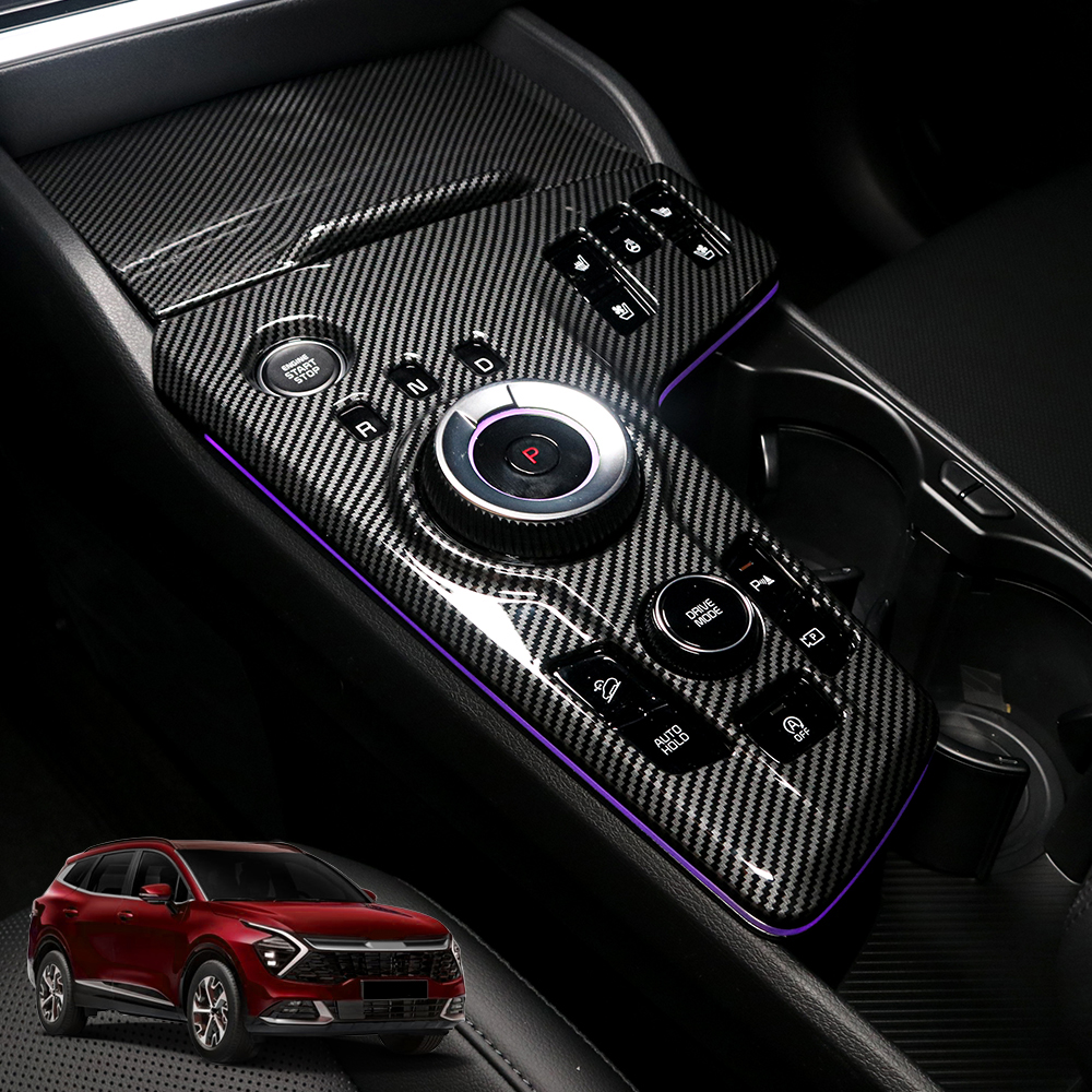 カーセンターコントロールパネルチューニング起亜 Sportage NQ5 2022 2023 左手ドライブギアシフトカバー中央デカール保護