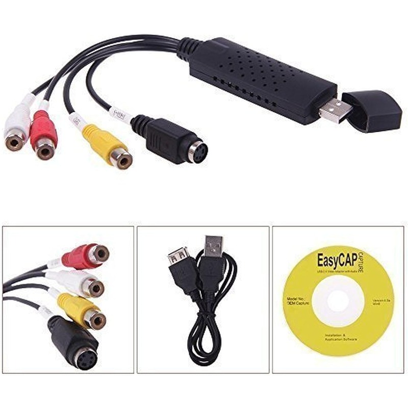 USB 2.0 VHS to DVD コンバーター アナログビデオをデジタルフォーマットに変換 オーディオビデオ DVD VHS レコードキャプチャカード品質の PC アダプター