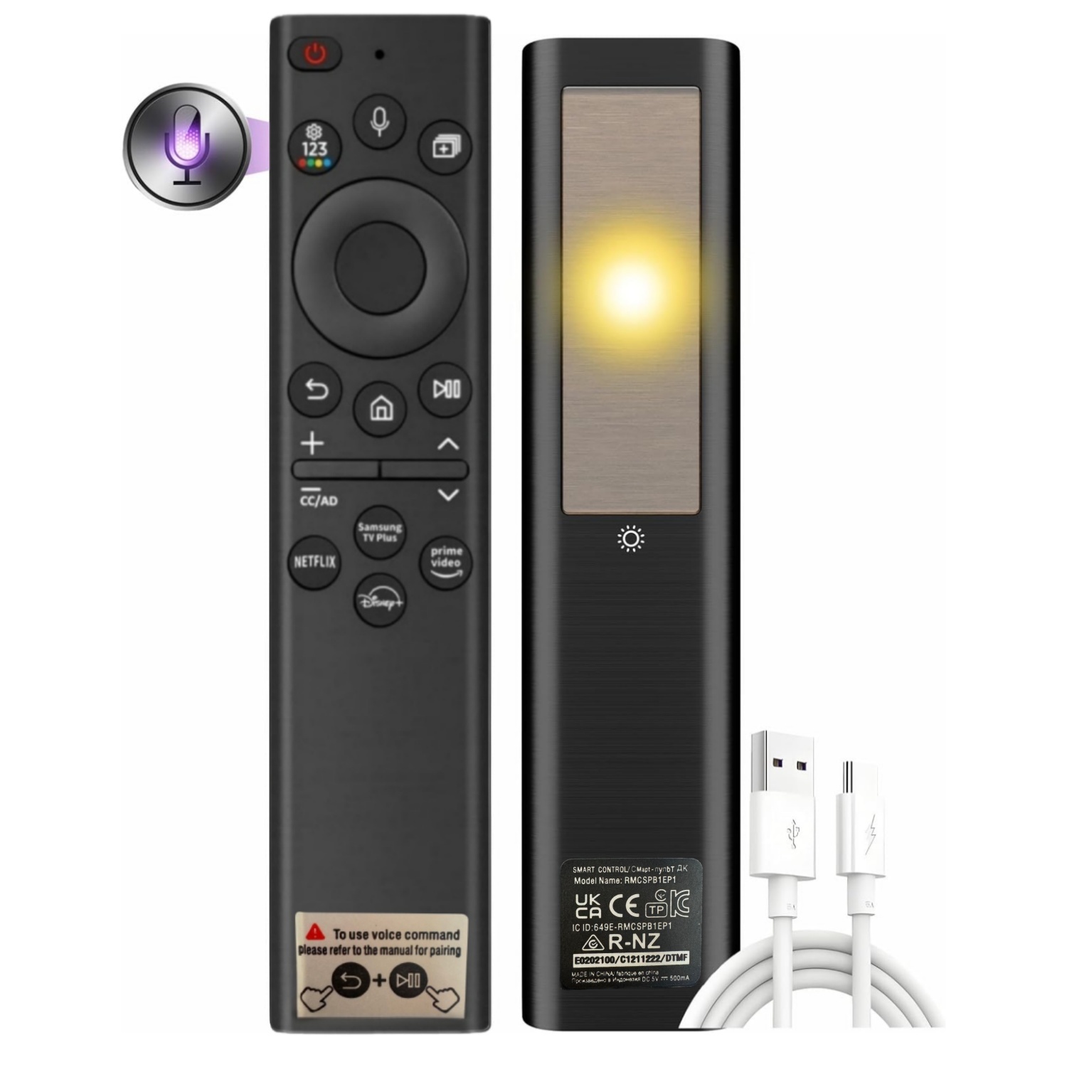 新しいソーラー充電 BN59-01385A 音声リモコン交換用 Samsung スマート TV DIY アクセサリー