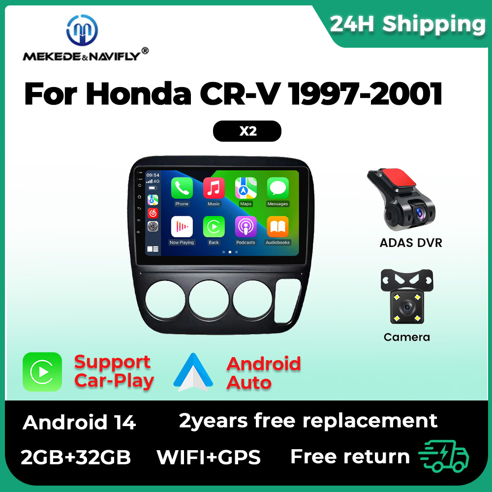 MEKEDE 9 インチアンドロイド 14.0 オートラジオホンダ CR-V 1997-2001 車インテリジェントマルチメディアラジオ 2 Din CarPlay オーディオステレオプレーヤー