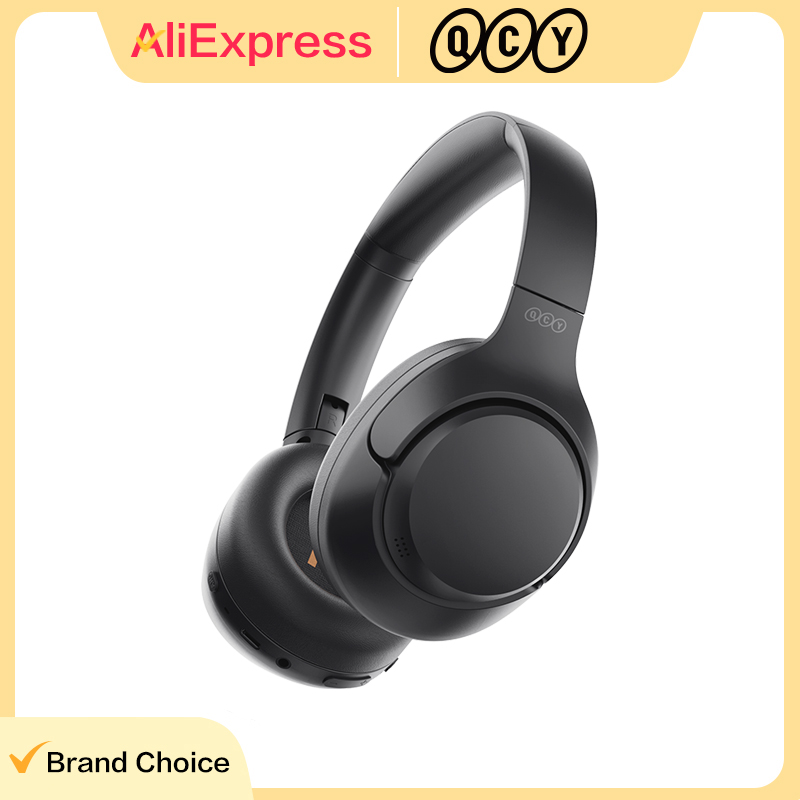 QCY H3 ANC 高解像度オーディオワイヤレス Bluetooth 5.4 ヘッドフォンオーバーイヤーヘッドセット 60 時間 43dB ハイブリッドアクティブノイズキャンセリングイヤホン