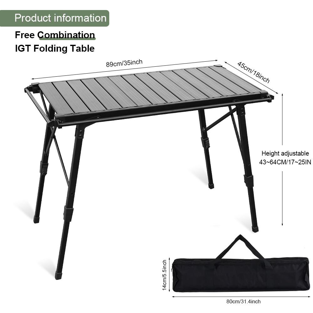折りたたみキャンプ IGT テーブル木製ポータブル軽量キャンプバーベキューグリルテーブル取り外し可能な屋外ピクニック釣りキャンプテーブル