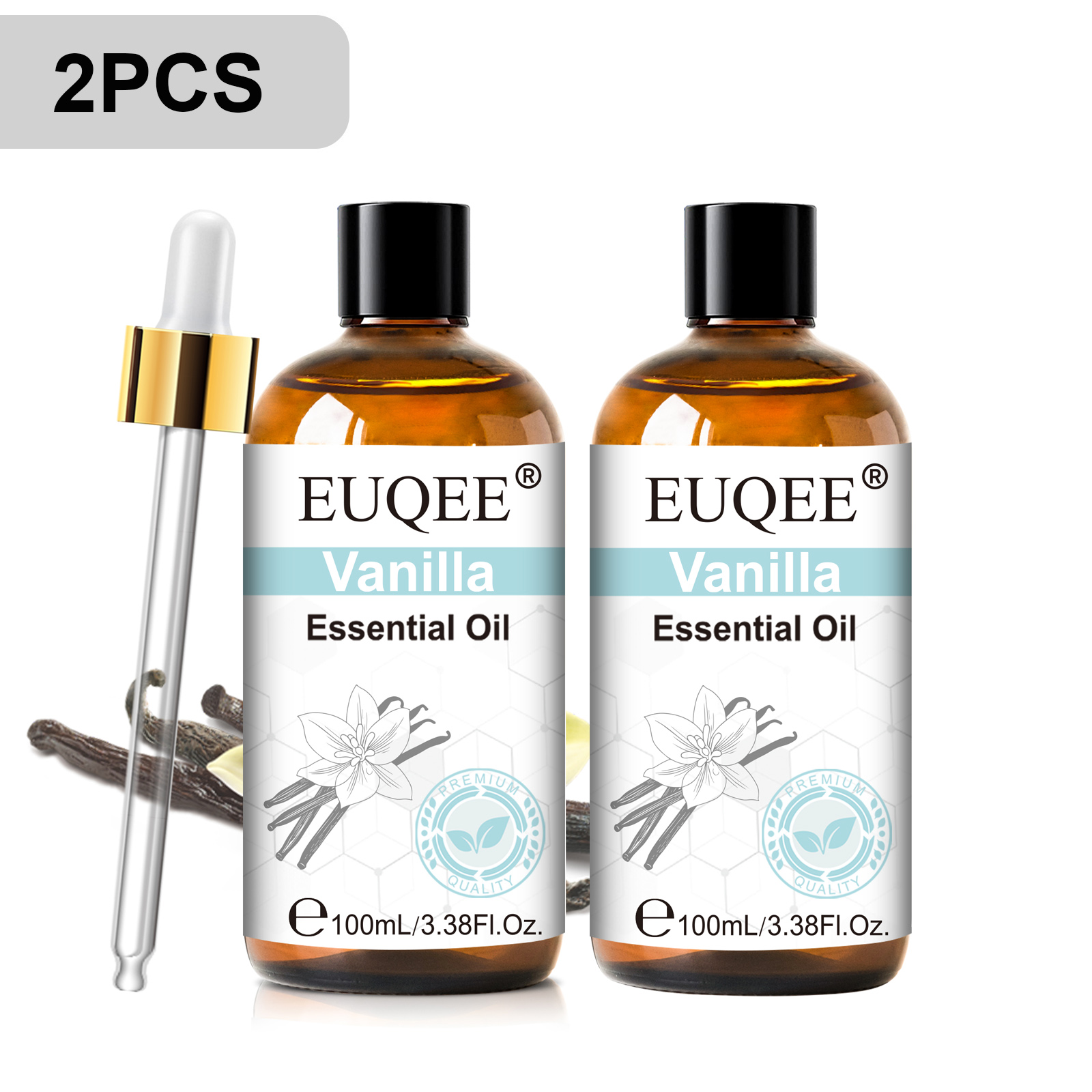 EUQEE 2 個純粋なエッセンシャルオイルアロマセラピーキャンドル作成用-100 ミリリットルレモンユーカリラベンダーバニラローズアロマエッセンシャルオイル