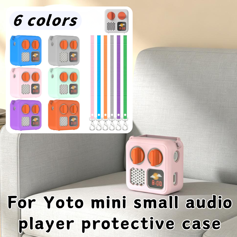 Yoto ミニオーディオプレーヤー保護ケースストラップ付き 360 ° 耐衝撃防水防汚プレーヤーデバイスプロテクター