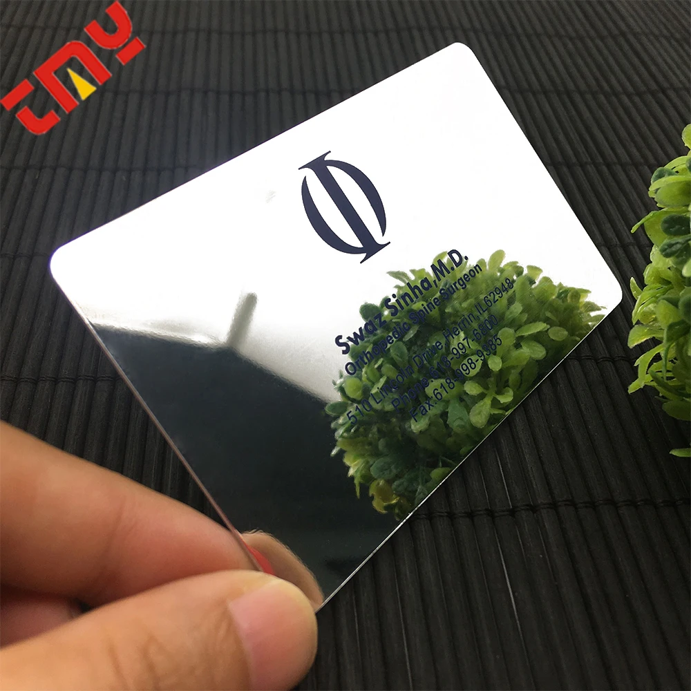 Custom Die Cut Blank Portable Mini Thick Unbreakable Makeup Mirror Acrylic Pvc Plastic Business Mirror Card With Logo