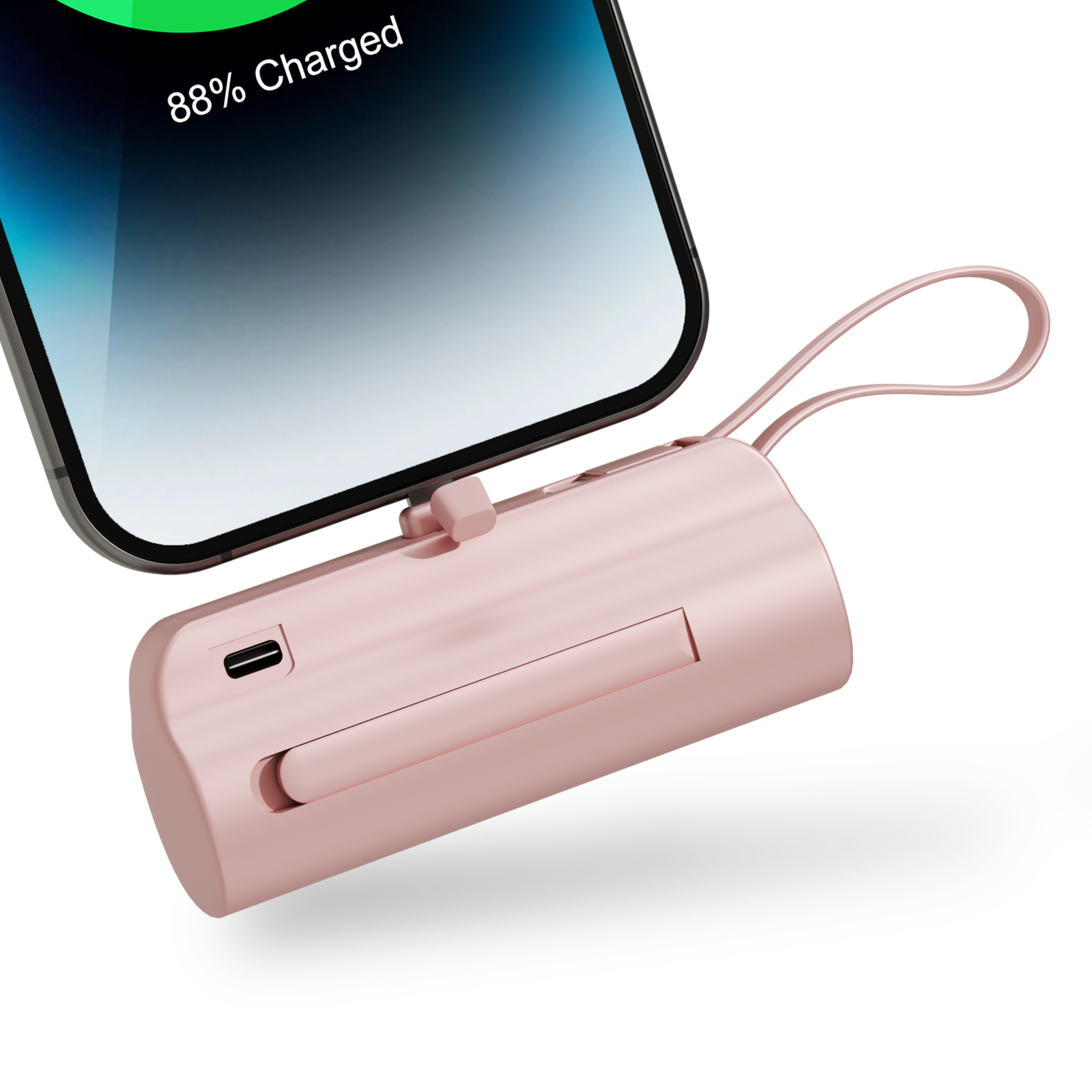 ミニ電源銀行ポータブル 4500mAh 電源電話充電器カプセルデュアル USB-C ポート IPhone16/15/15 プラス/15 プロ/15 プロ最大/Android