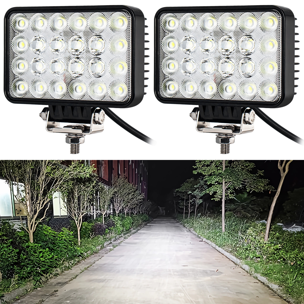 2 個車両 LED ワークライト 12 V-60 V 72 ワット掘削機ライト貨物車フォークリフトトラックトラクターヘッドライトオフロード補助ランプ