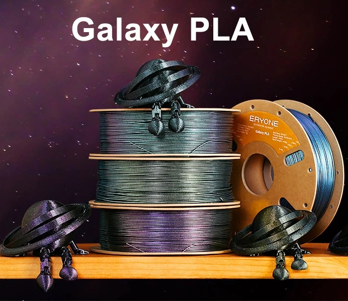 Eryone 1KG グリッターギャラクシー PLA 1.75mm、キラキラ輝く 3D 印刷フィラメント、FDM 用低詰まり