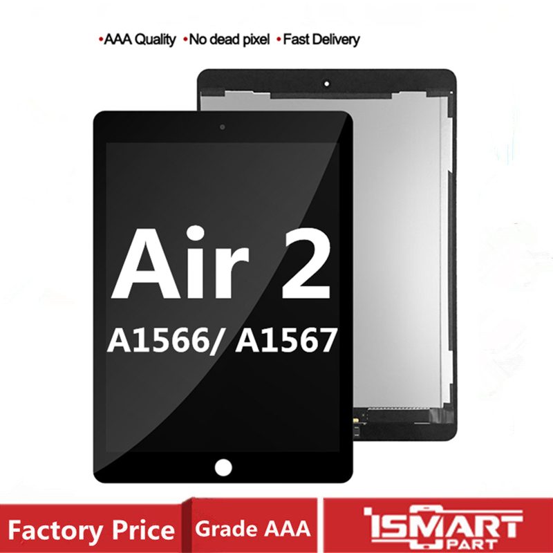 iPad Air 2 LCDアセンブリ、iPad 6 A1567 A1566 Lcdディスプレイ、タッチスクリーンデジタイザーパネル交換用にテスト済み