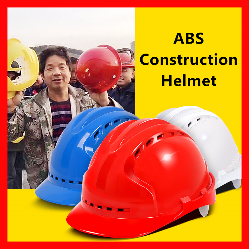 安全ヘルメットハードハット ABS 厚く抗強力なローリング調整可能な 8 点サスペンション工業用クライミング建設