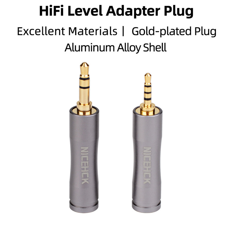 NICEHCK HIFI イヤホンアダプタープラグ 4.4 ミリメートルメス - 3.5 ミリメートル 2.5 ミリメートルオスワイヤーコネクタ金メッキオーディオジャックイヤホンアクセサリー