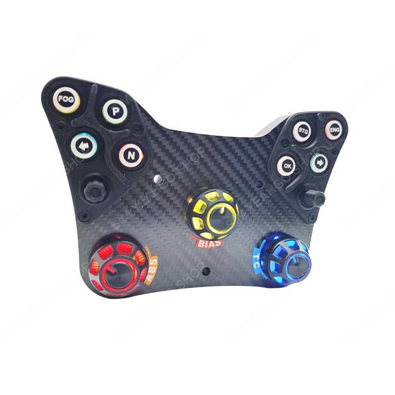 PC Simracing ゲーム ラリー ステアリング ホイール ユニバーサル センター コントロール ハブ カーボンファイバー パネル ドライブ 無料直接接続プラグアンドプレイ