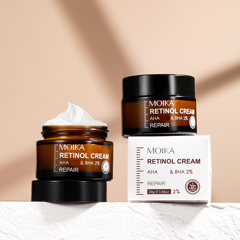 MOIKAアンチエイジングクリーム、しわ対策フェイスクリーム、肌の引き締めと修復、ヒアルロン酸レチノールクリーム、韓国ブランド。