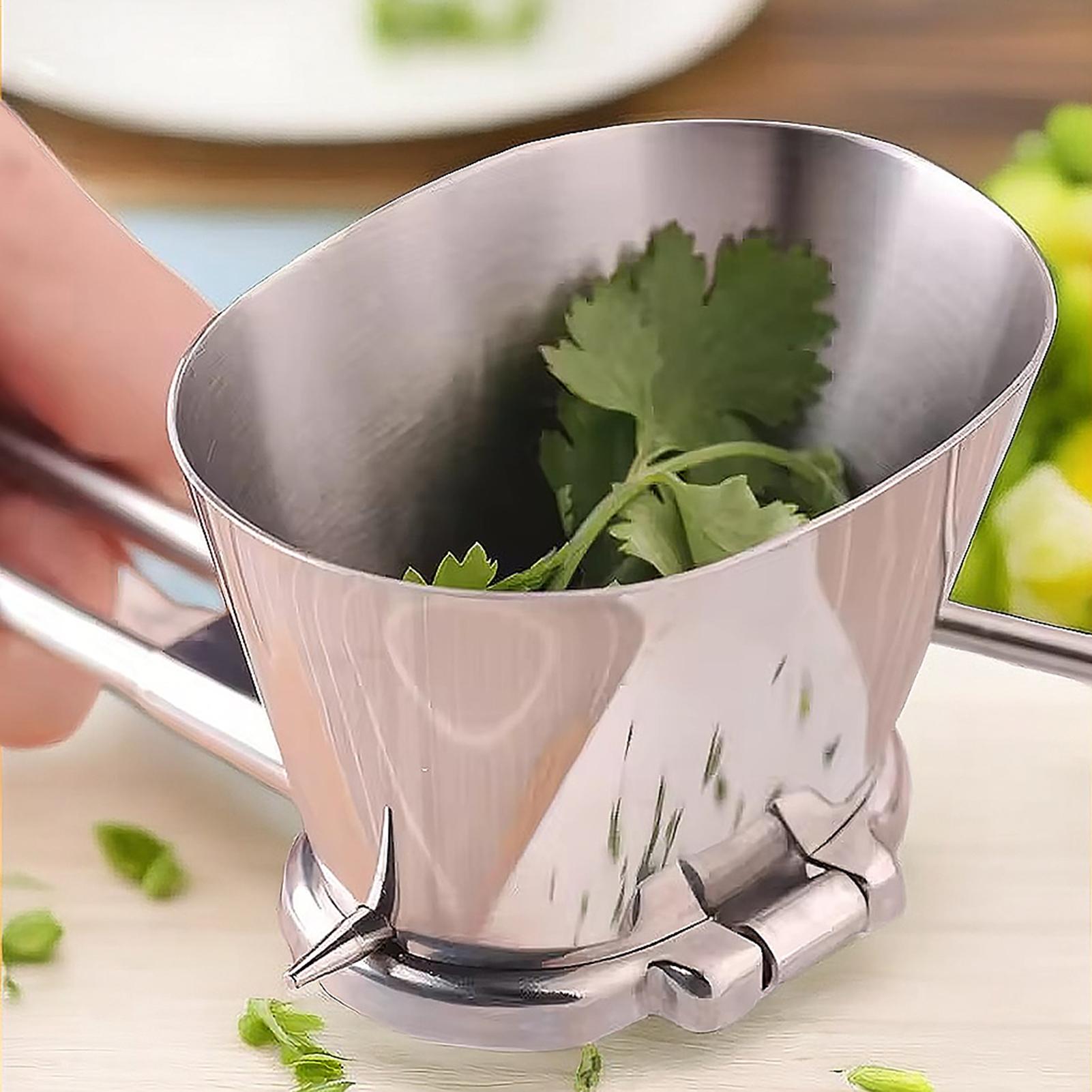 1pc Stainless Steel Coriander Chopper Herb Mincer Grinder Parsley Vegetable Grater Cooking Seasoning OtherIngredients