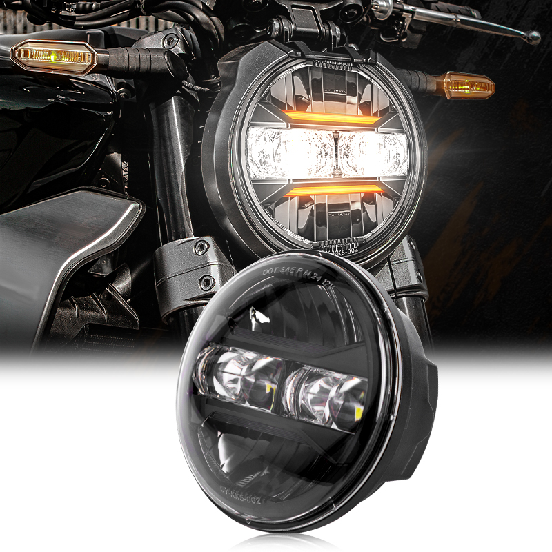 新しい 5.75 ' LED ヘッドライト E マーク DOT 承認 5 3/4' ヘッドランプホンダヤマハハーレーダイナスポーツスターソフテイル FXST、FXSTB、FXSTC