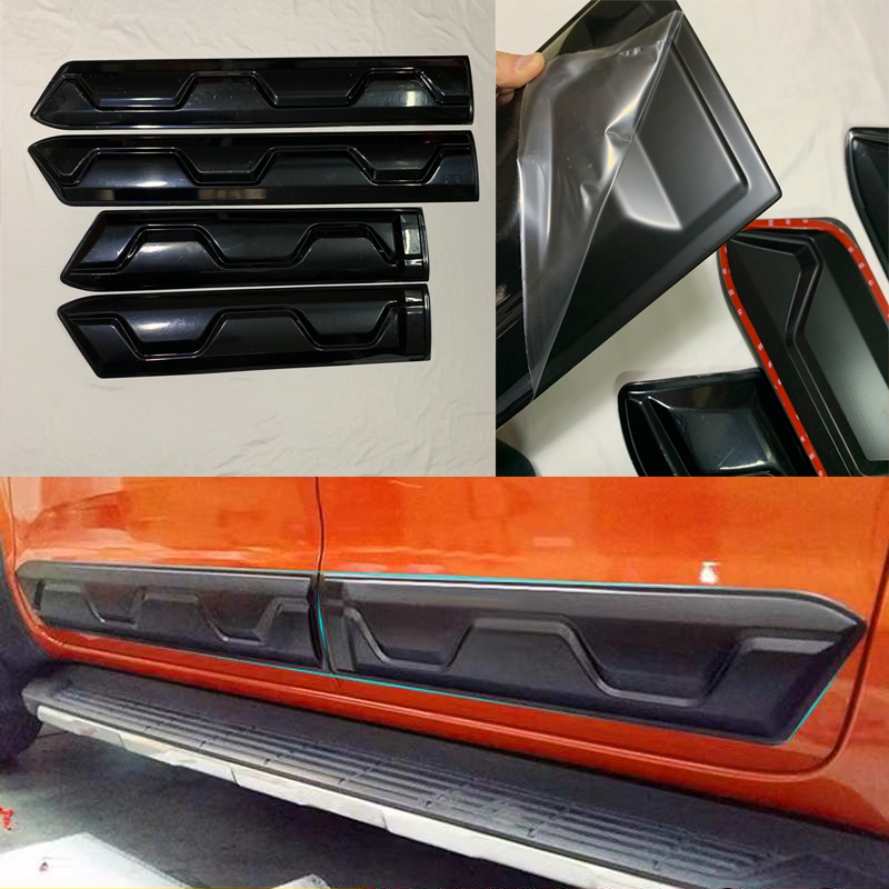 フォードレンジャー T6 T7 T8 PX XTL WILTRAK 2012-2021 ABS マットサイドドアトリム外装スリムボディクラッディング
