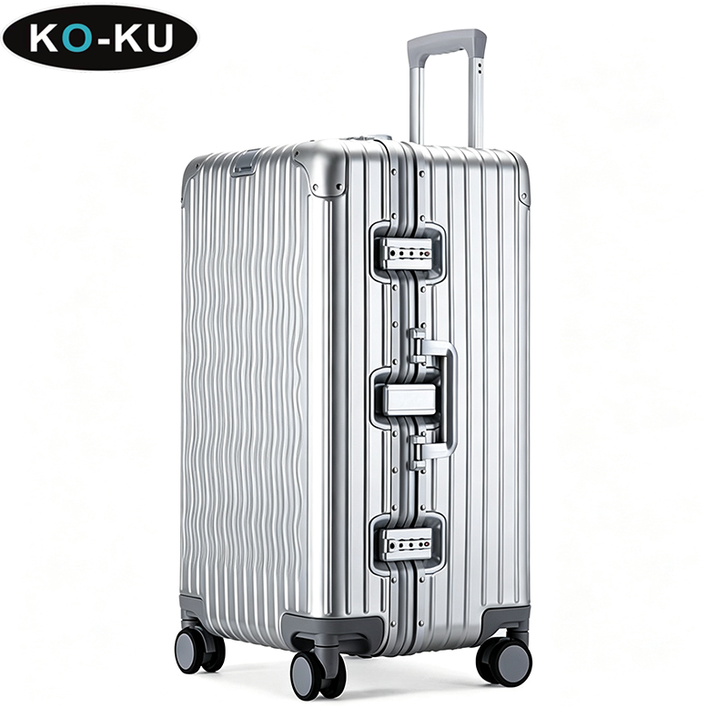 KO-KU 100% オールアルミニウム スーツケース 3:7 厚みのある金属スーツケース 22-32 インチ大容量荷物 20 インチキャリア TSA 税関ロック