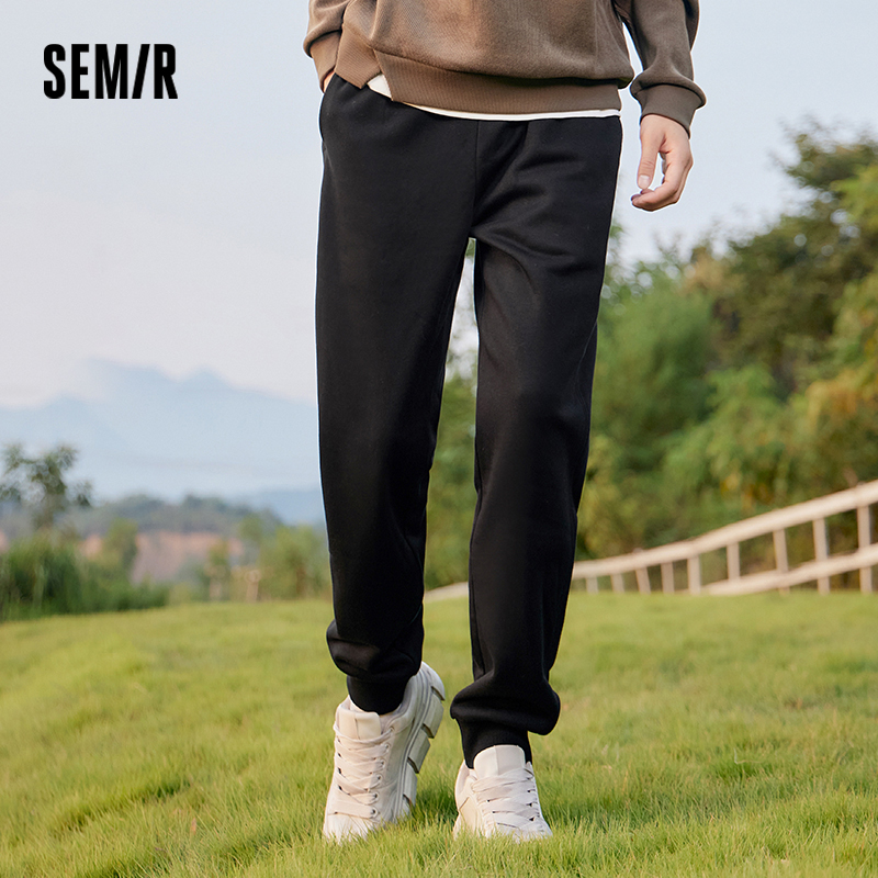 Semir サーマルジョガーパンツ男性フリース裏地抗菌ルーズフィットスウェットパンツ 2025 新しい冬のカップルスタイル