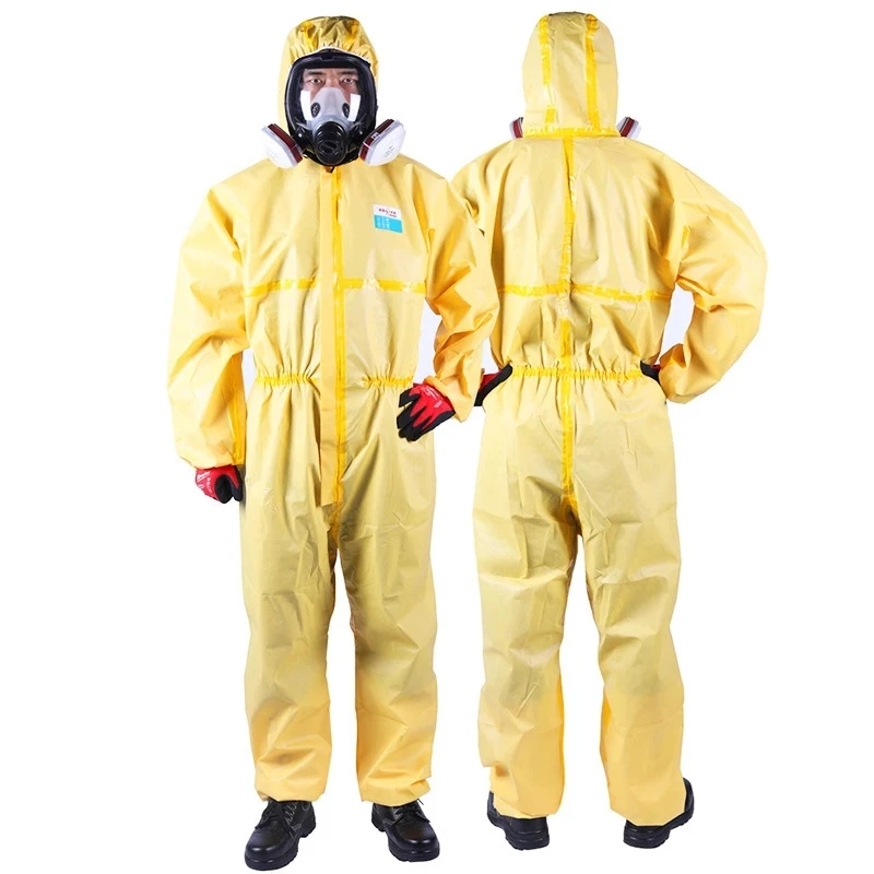 ピース化学作業つなぎ服防護服危険化学液体硫酸およびアルカリ耐性保護 1