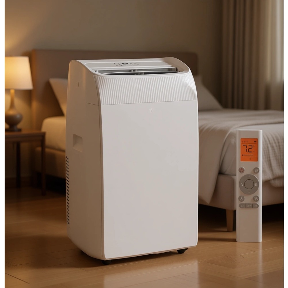 最大 600 平方フィートの部屋用 12000 BTU ポータブル エアコン、4-in-1 ファン
