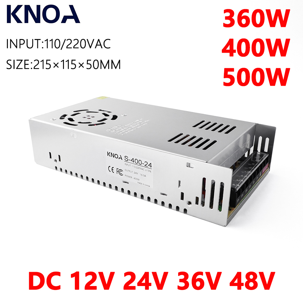 DC 12V 24V 36V 48V スイッチング電源 360W 400W 500W 10A 15A 20A 30A 40A AC-DC LEDトランス電源アダプター