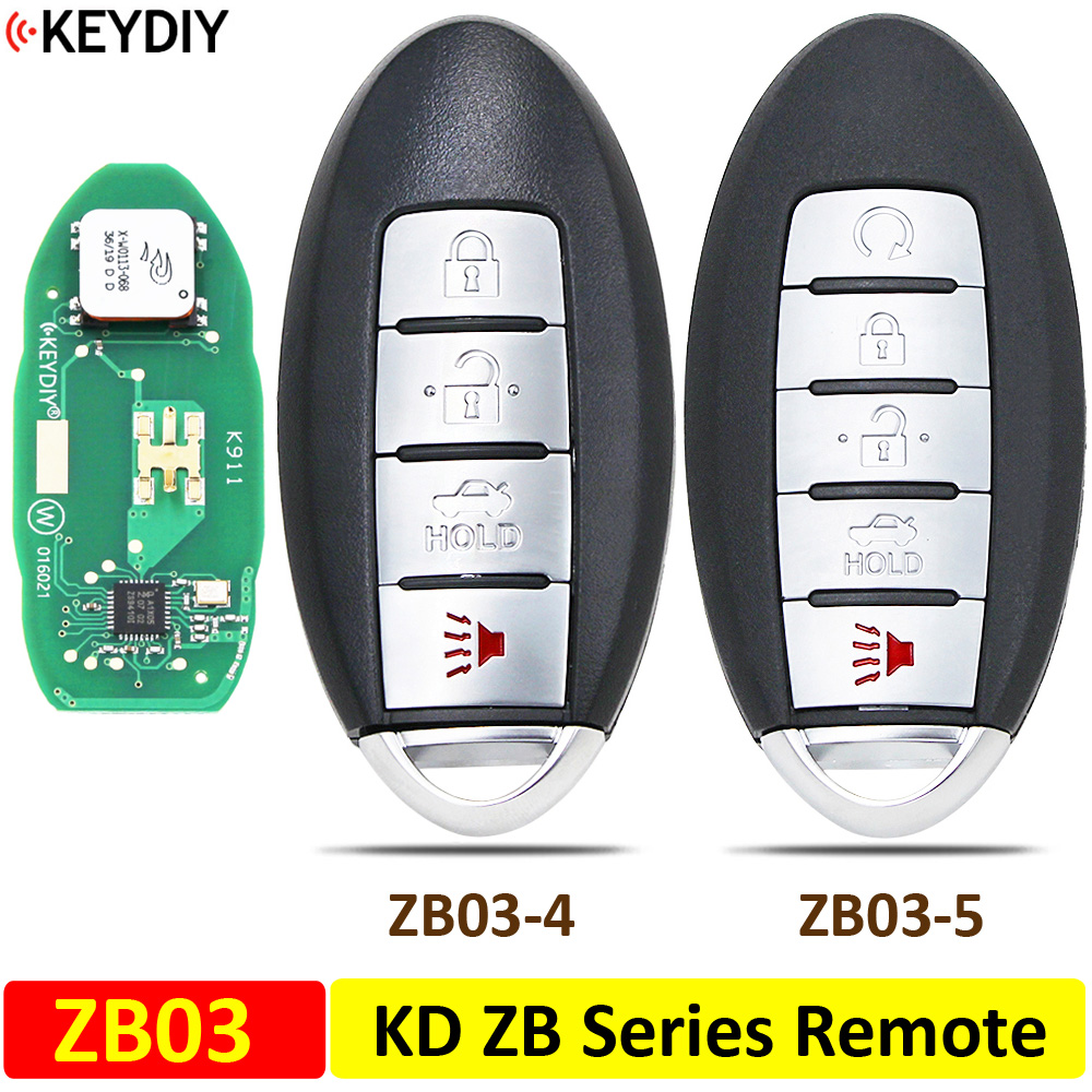 KEYDIY ZB シリーズ ユニバーサルスマートキー ZB03-4 ZB03-5 日産 KD-X2 KD-MAX 車リモート交換用 2000 モデル以上に適合