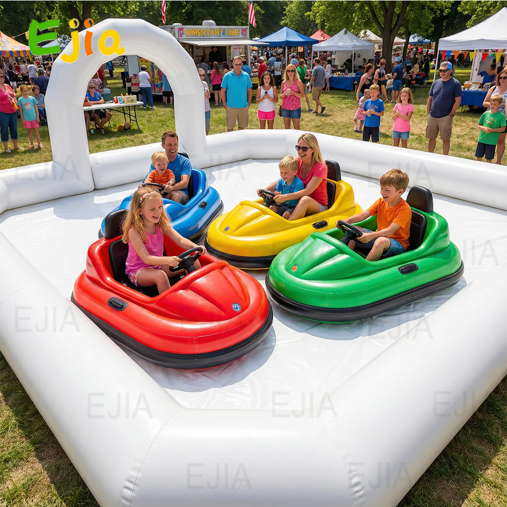 16.5FT/5 メートル大型インフレータブルゴーカートレーストラックバンパーカートラックインフレータブルレーシングトラックバンパーカーレーストラック子供屋外