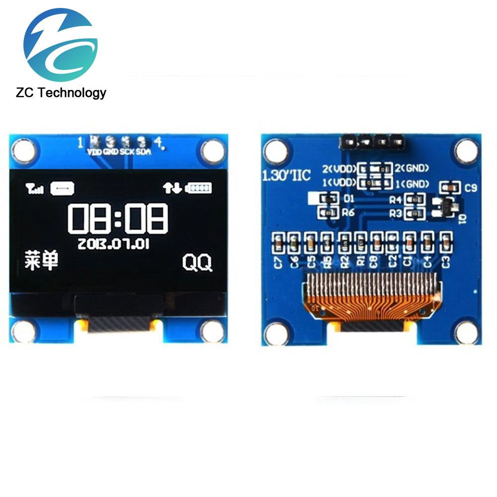 1 個 1.3 "OLED モジュール白と青の色 128X64 1.3 インチ OLED 液晶 LED ディスプレイモジュール Arduino 用 1.3" IIC 通信